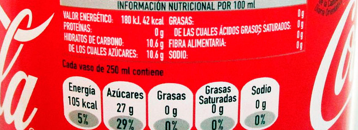 Valor nutricional alimentos por cada 100 gramos